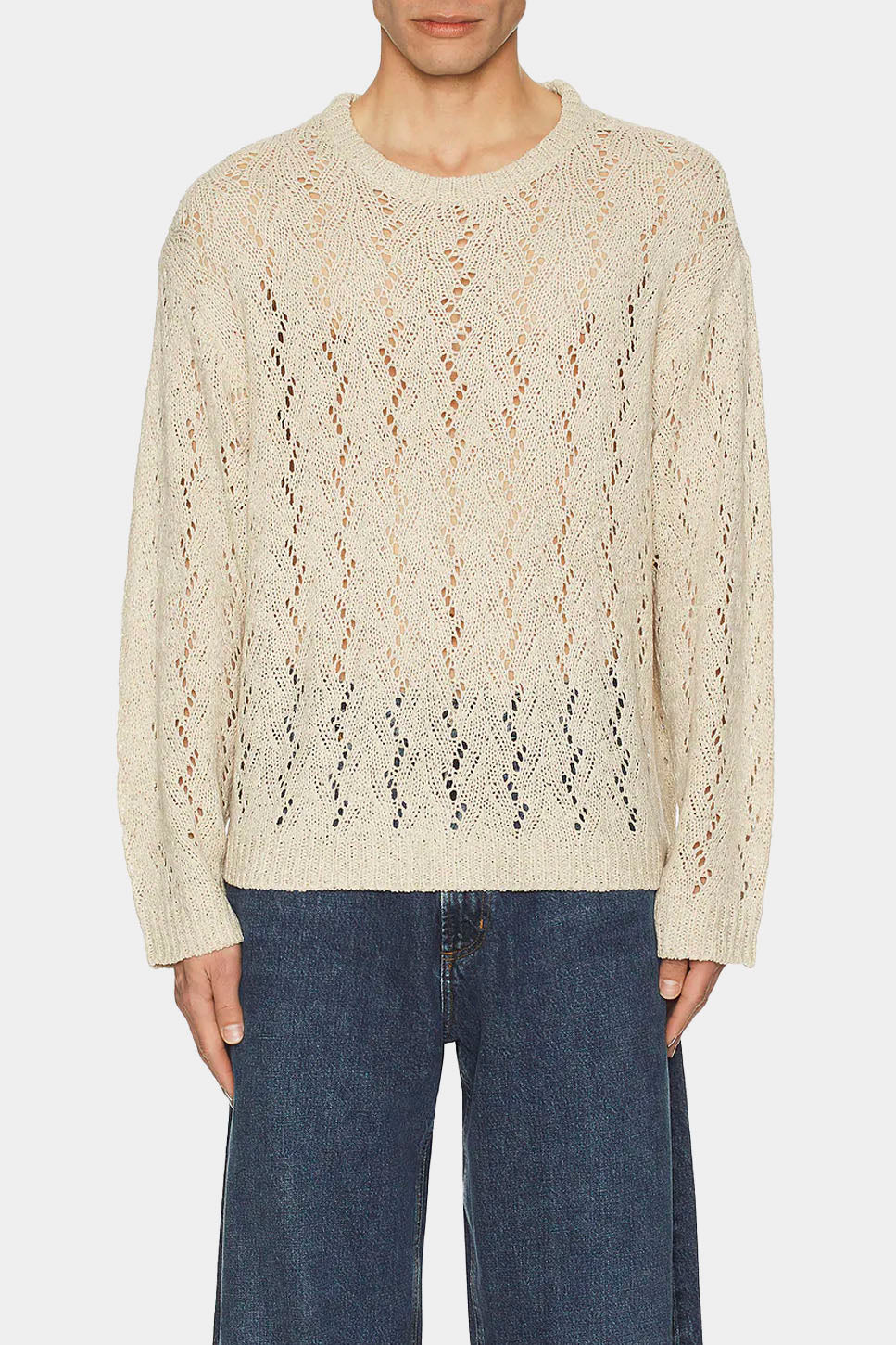 Obey Shimoda Tape Yarm Natural Sweater