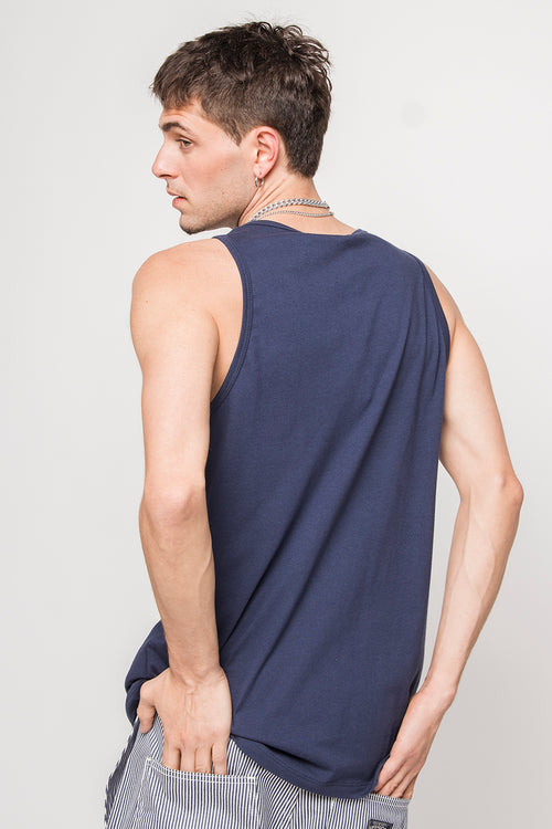 Tank Top Kaotiko Palms Navy