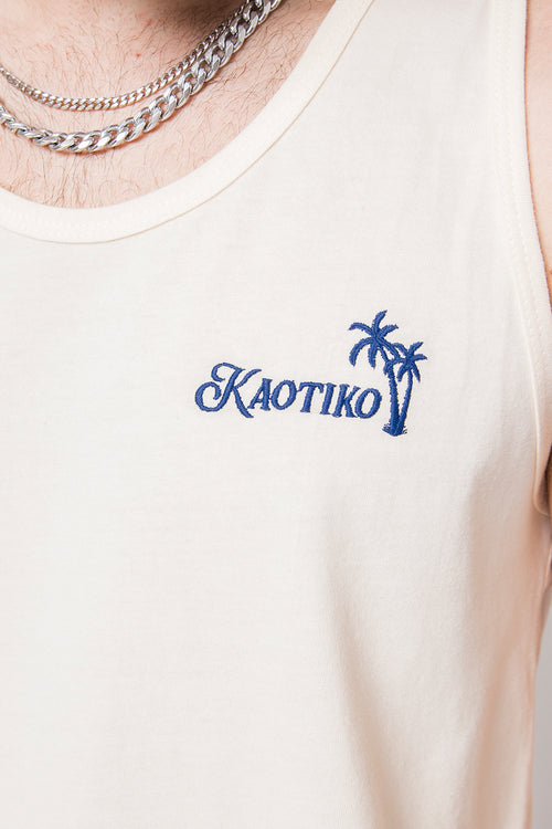 Tank Top Kaotiko Palms Ivory