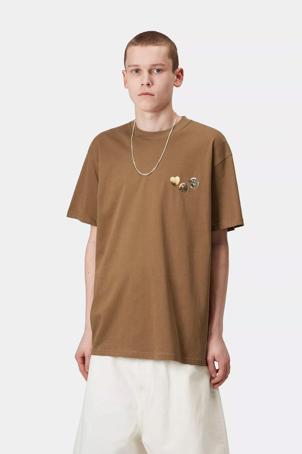 Camiseta Carhartt WIP Button Hamilton Brown