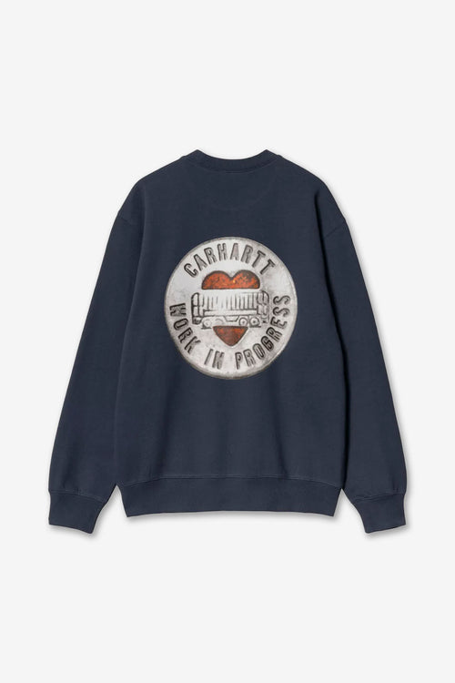 Camiseta Carhartt WIP Button Sweat Cotton Blue