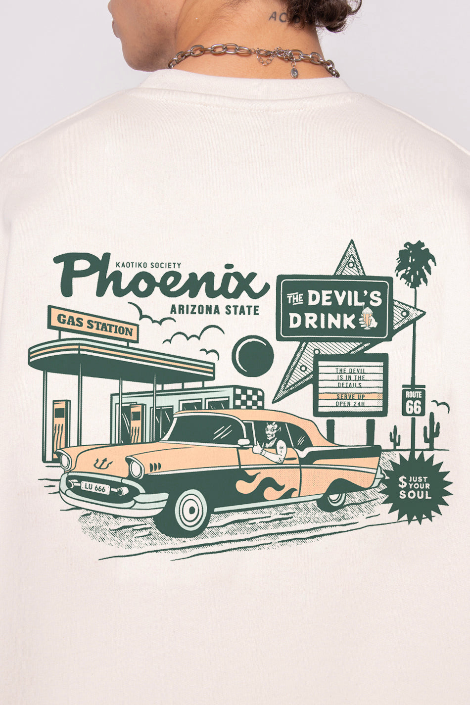 Gas Station Organic Cotton Ivory Sweatshirt