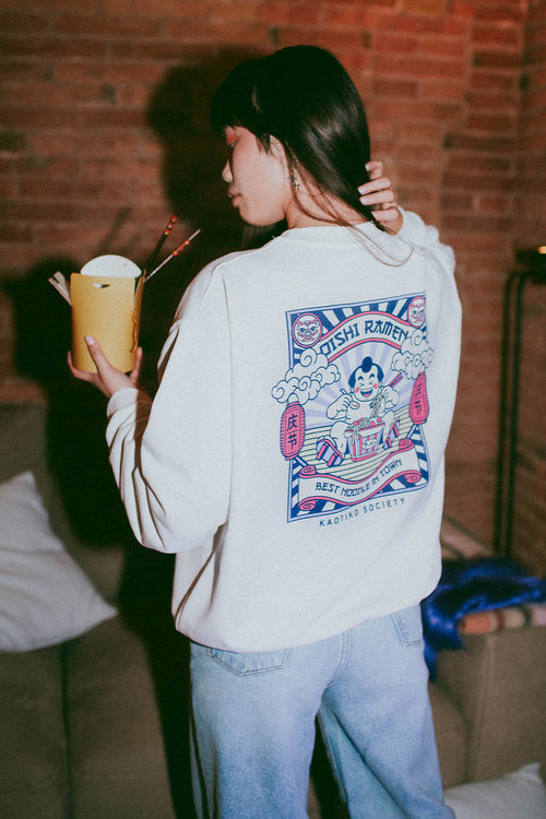 Sudadera Organic Cotton Oishi Ramen White