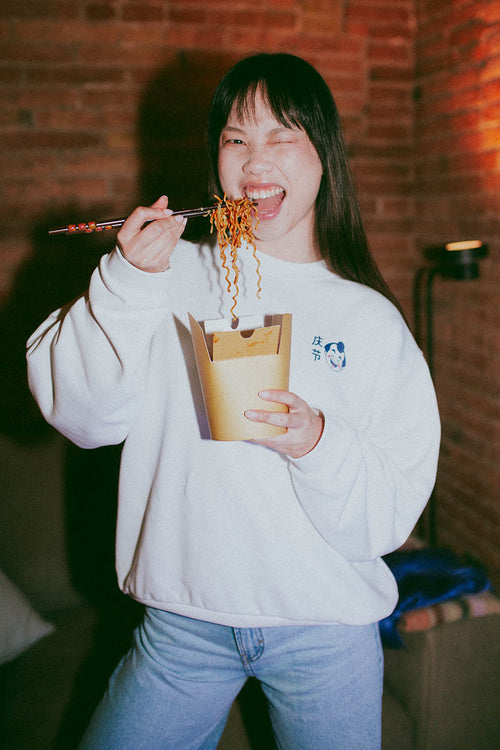 Sudadera Organic Cotton Oishi Ramen White