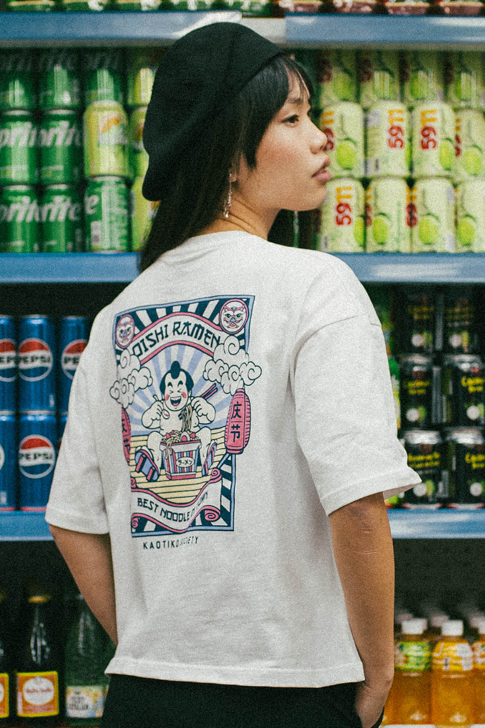 Camiseta Organic Cotton Oishi Ramen White