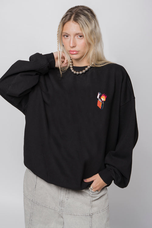 Sudadera Washed Unknown Trip Black