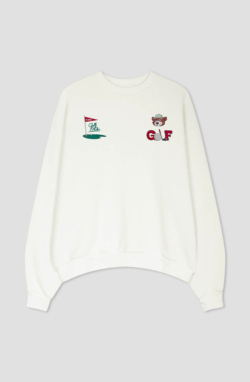 Sudadera Washed Bear Golf Club Ivory