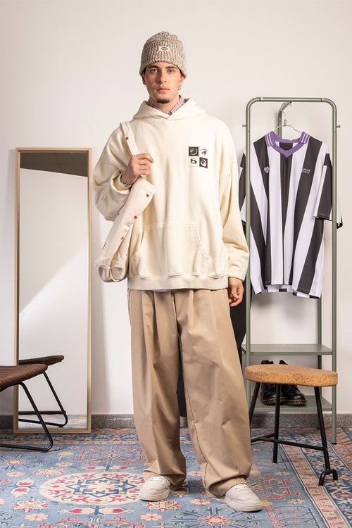 Washed Phases Eyes Bone Sweatshirt