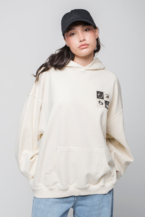 Sudadera Washed Phases Eyes Bone
