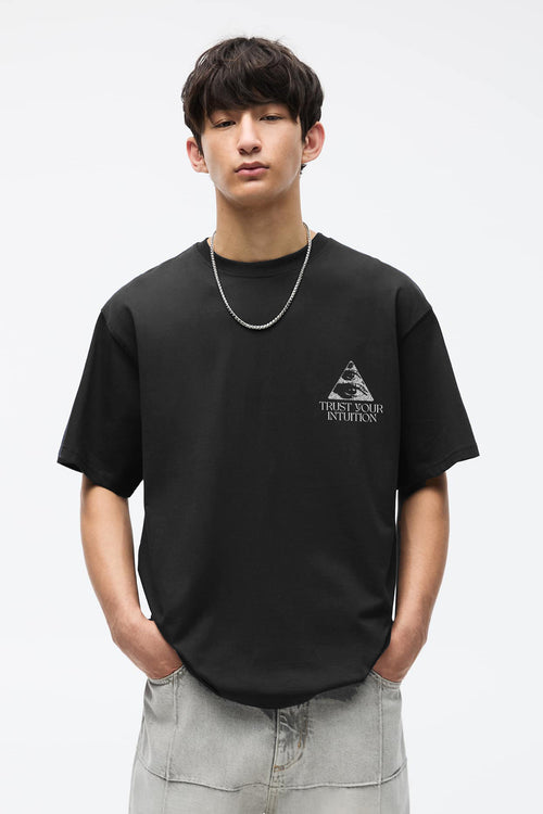 Hands Trust Your Intuition Black T-Shirt