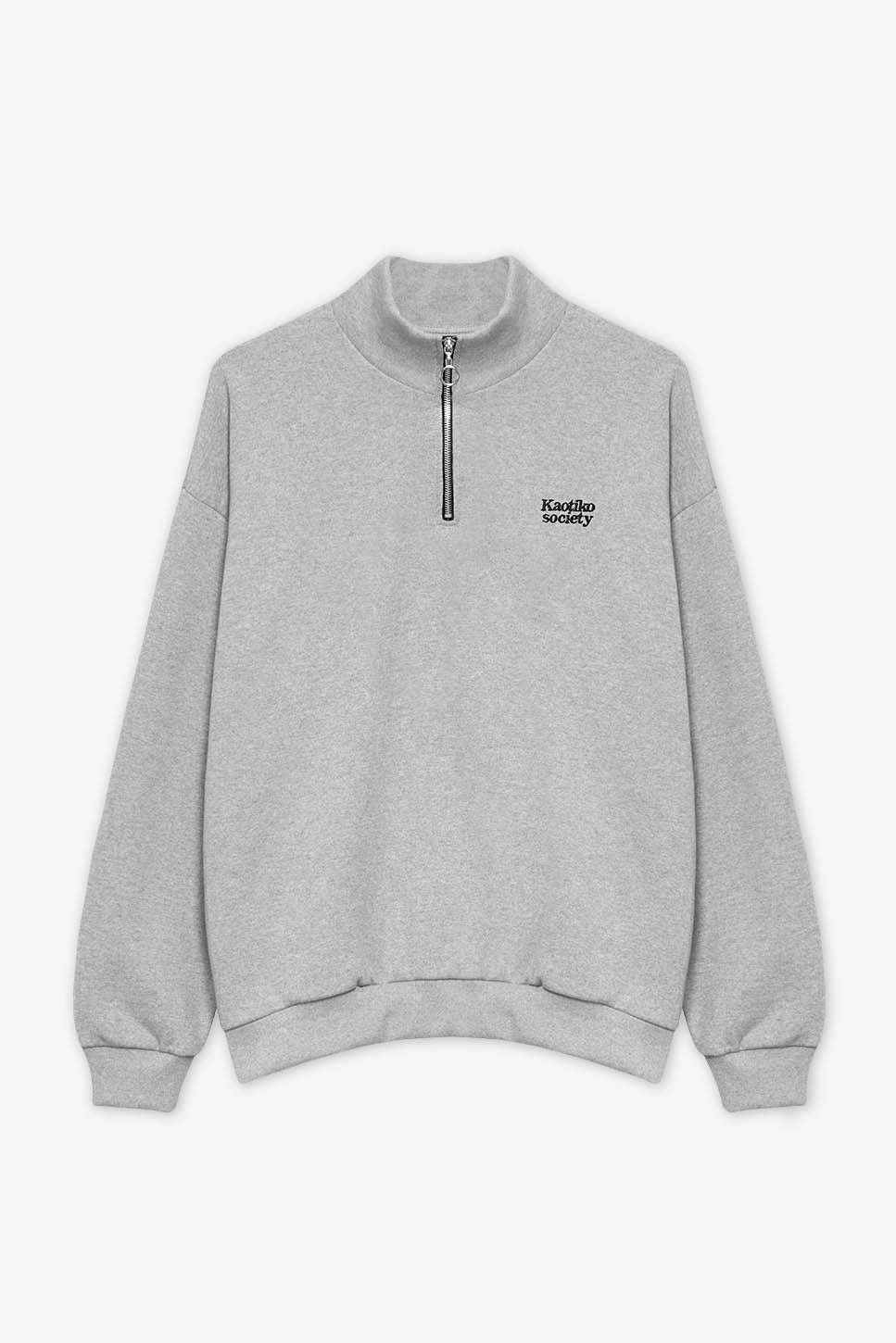 Sudadera Half Zip Kaotiko Society Grey Kaotiko
