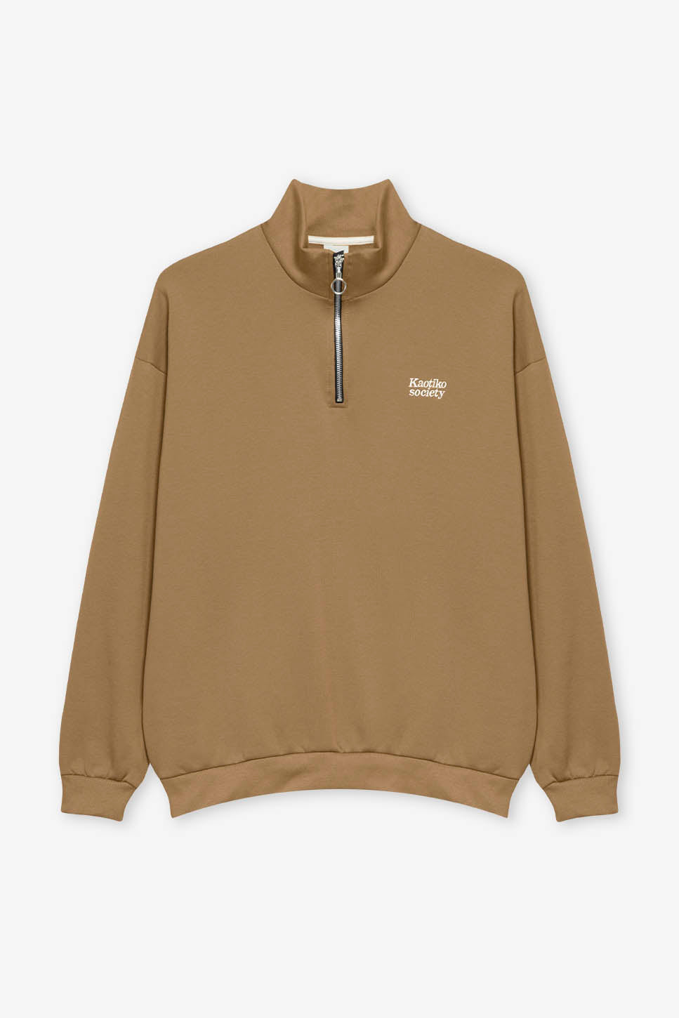 Sudadera Half Zip Kaotiko Society Sand