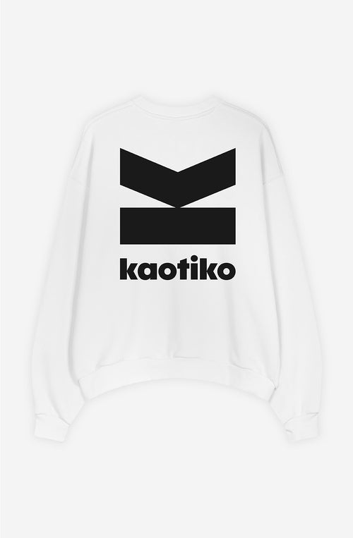 Branding Organic Cotton White Sweatshirt
