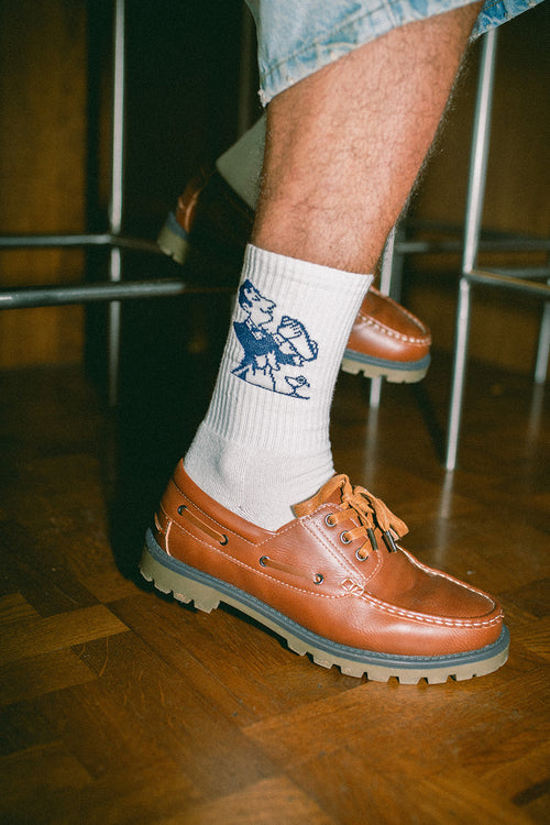 Calcetines Cocktail Man White