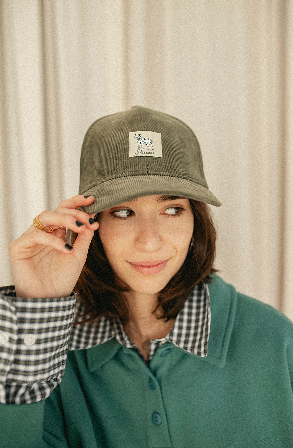 Gorra Corduroy Organic Dalmata Khaki