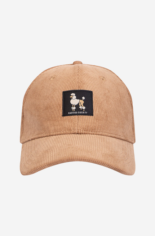Gorra Corduroy Organic Poodle Dark Camel