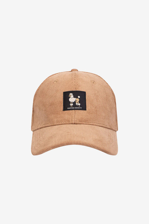 Gorra Corduroy Organic Poodle Dark Camel