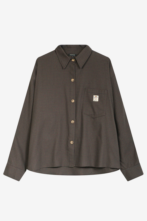 Camisa Cupid Love Potion Checked Brown