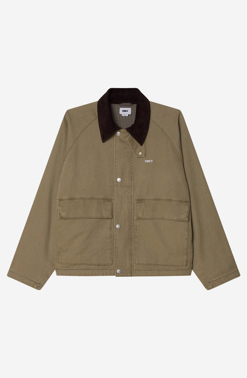 Obey Caden Work Mermaid Faded Wash Jacket