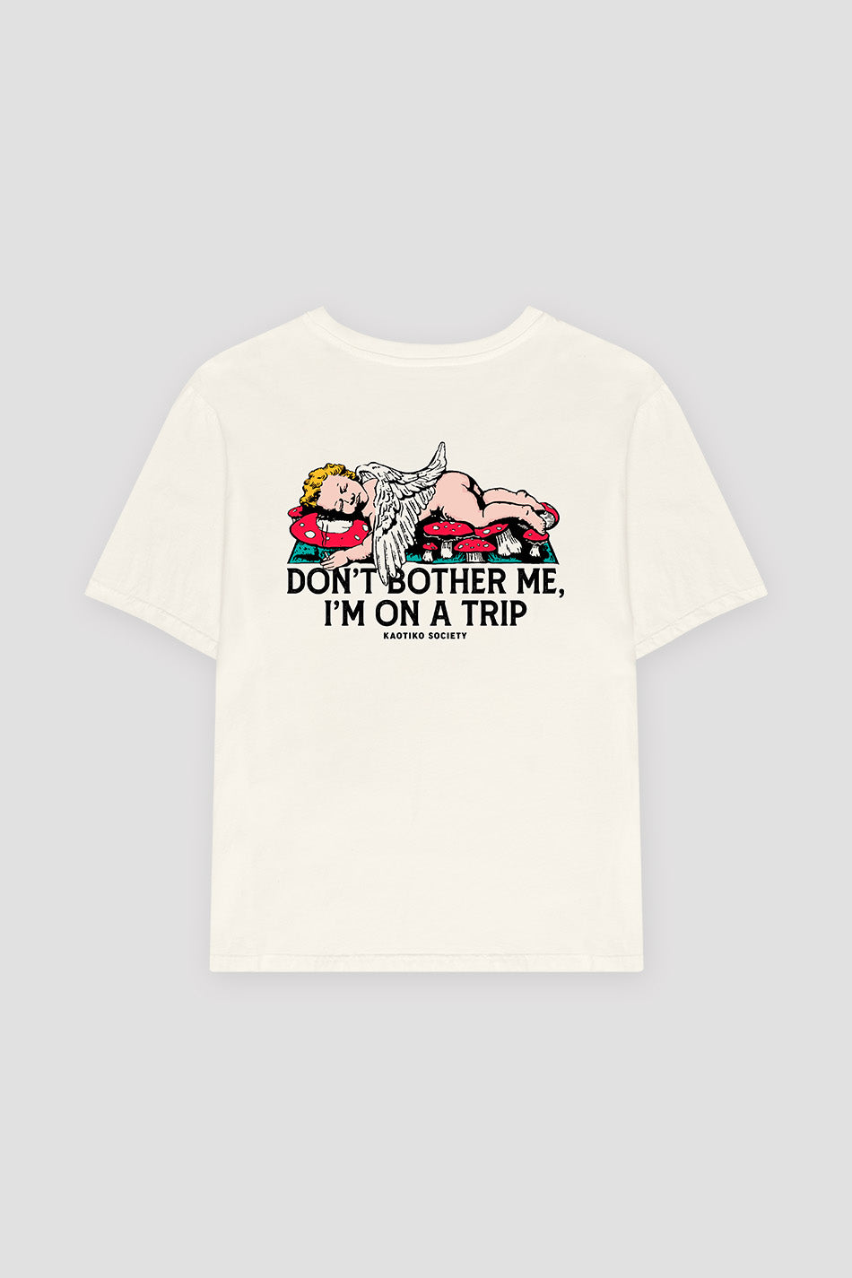 Camiseta Washed Busy Cupid Ivory