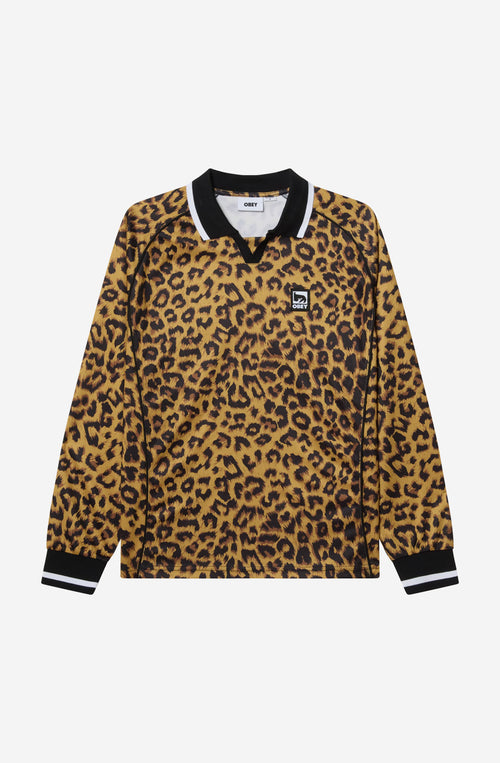 Polo Obey Collar Sports Leopard