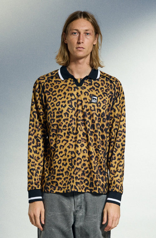 Polo Obey Collar Sports Leopard