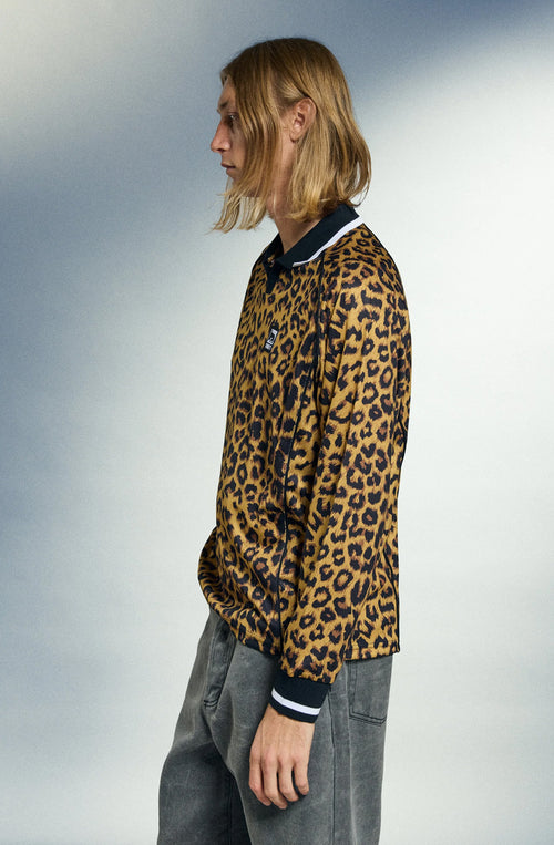 Polo Obey Collar Sports Leopard