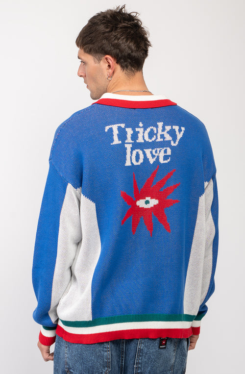 Tricky Love Royal Oversize Polo Sweater