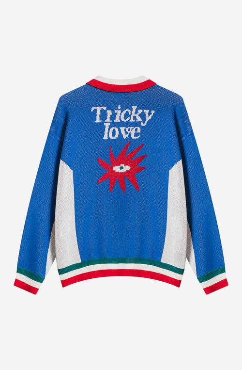 Tricky Love Royal Oversize Polo Sweater