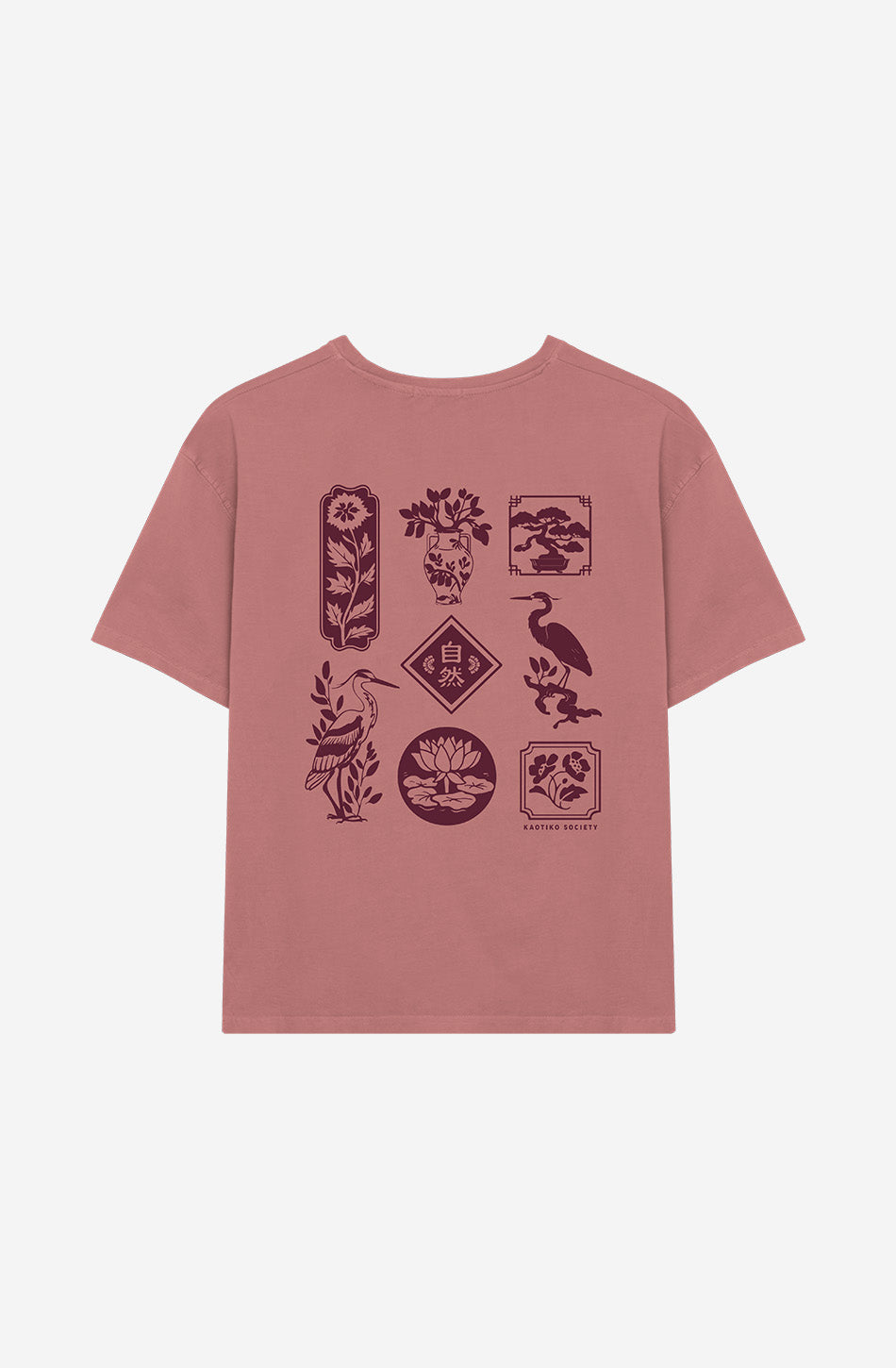 Camiseta Washed Lotus Burgundy