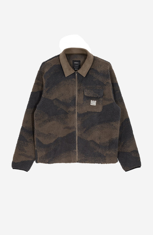 Chaqueta RVCA Walker Sherpa Hunter Green Paisley