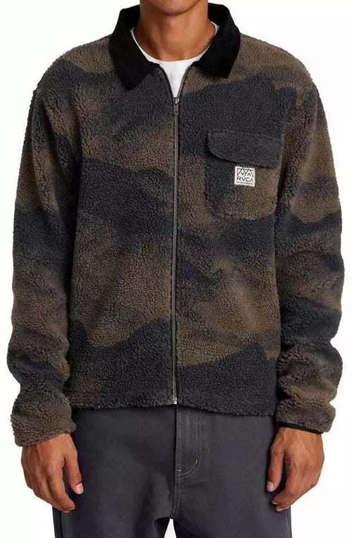 Chaqueta RVCA Walker Sherpa Hunter Green Paisley