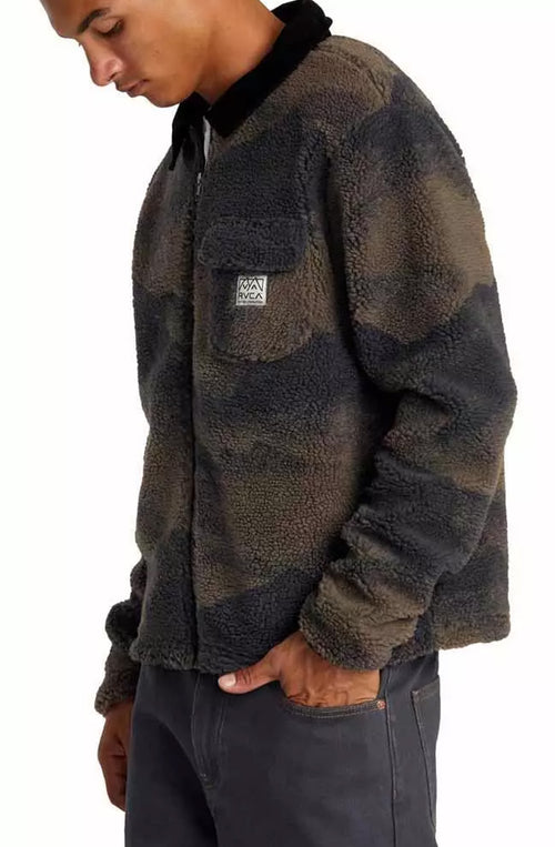 Chaqueta RVCA Walker Sherpa Hunter Green Paisley