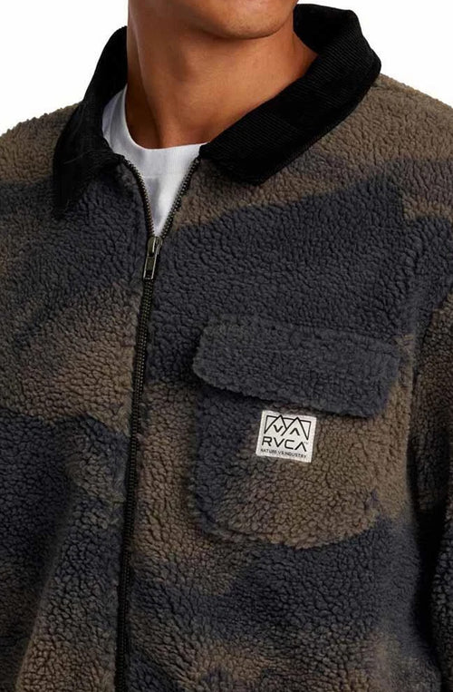 Chaqueta RVCA Walker Sherpa Hunter Green Paisley