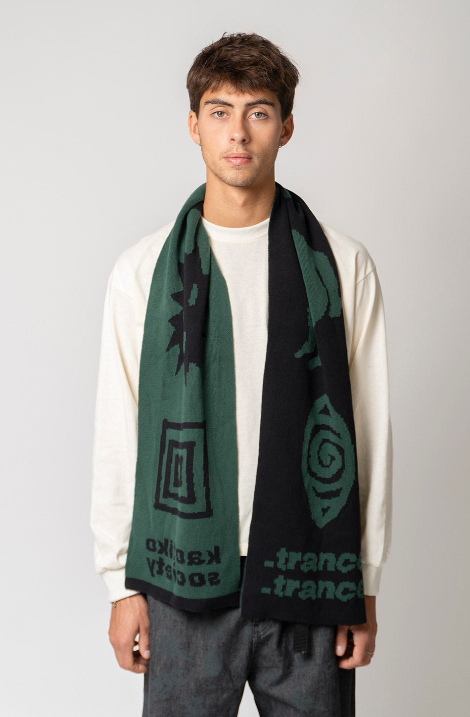 Bufanda Trance Negra/Verde