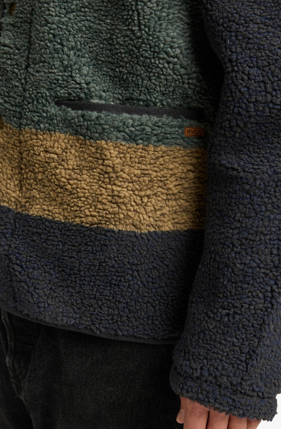 Chaqueta Fleece RVCA Westwood Snap Moody Blue