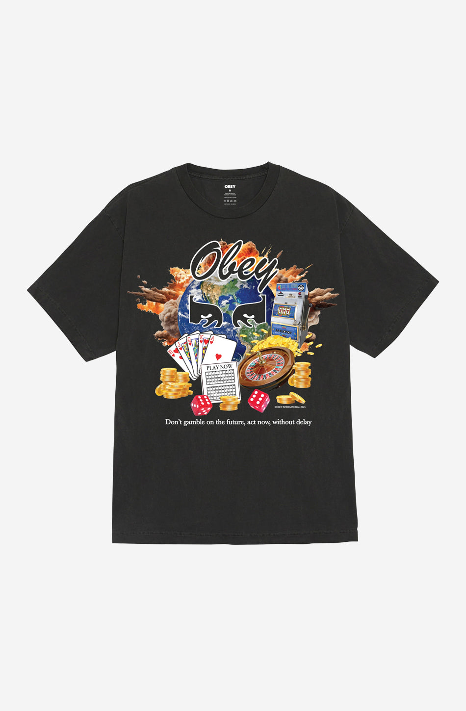 Camiseta Obey Act Now Pigment Dusty Black