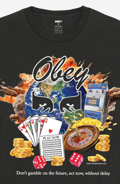 Camiseta Obey Act Now Pigment Dusty Black