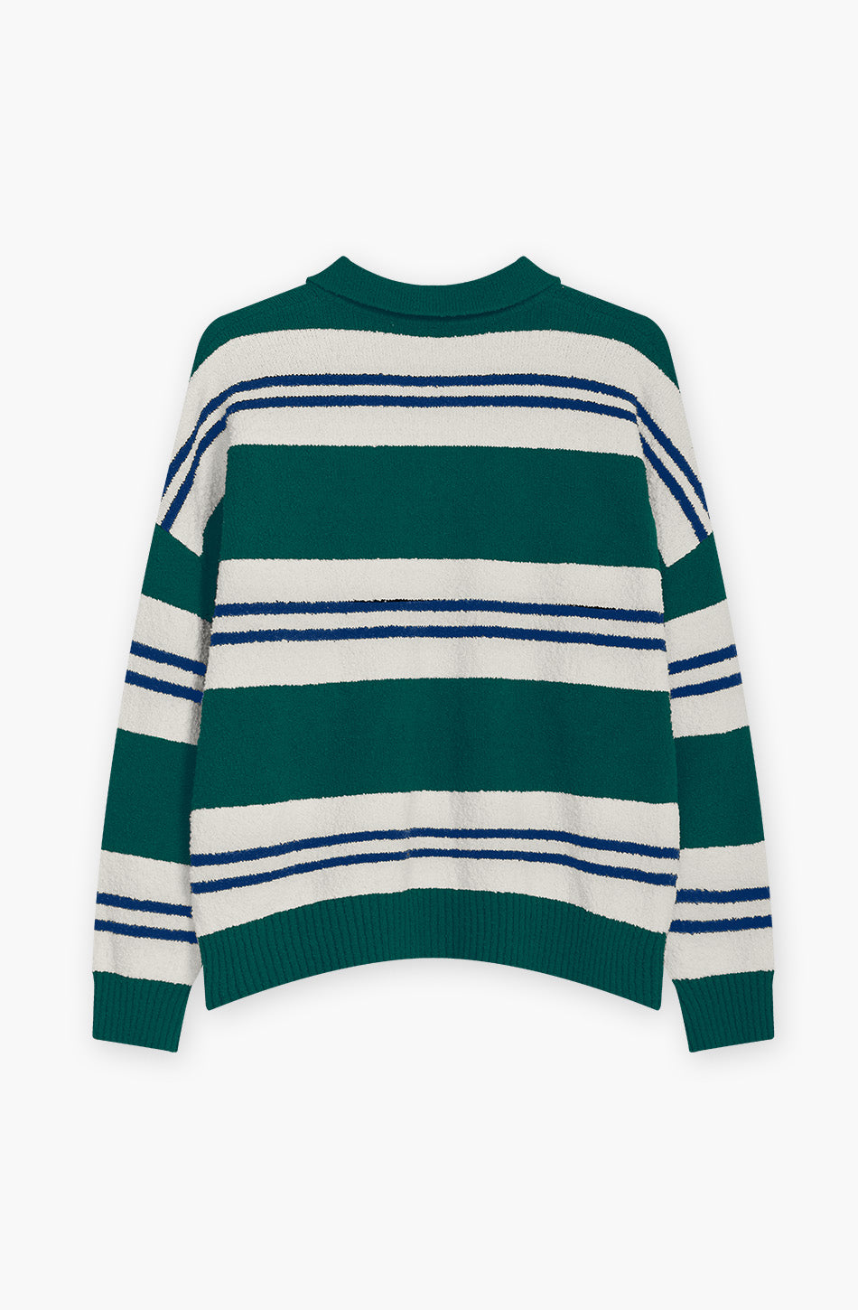 Jersey Polo Stripes Green/Navy