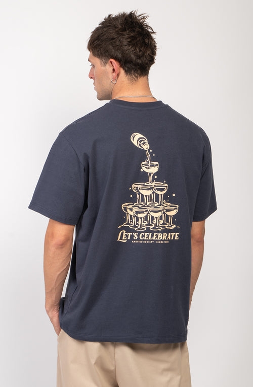 Camiseta Let's Celebrate Navy