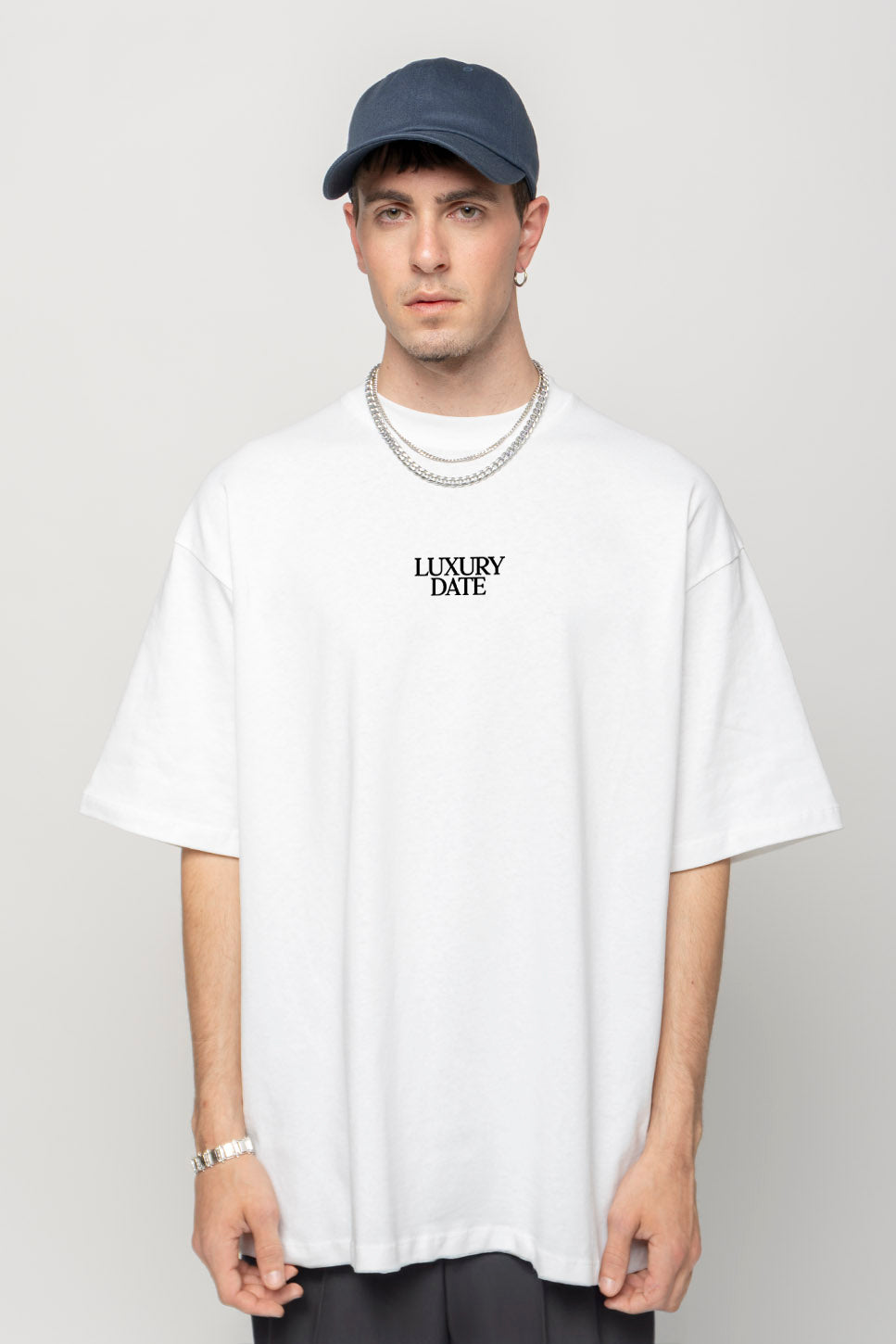 Luxury Date Organic Cotton White T-shirt