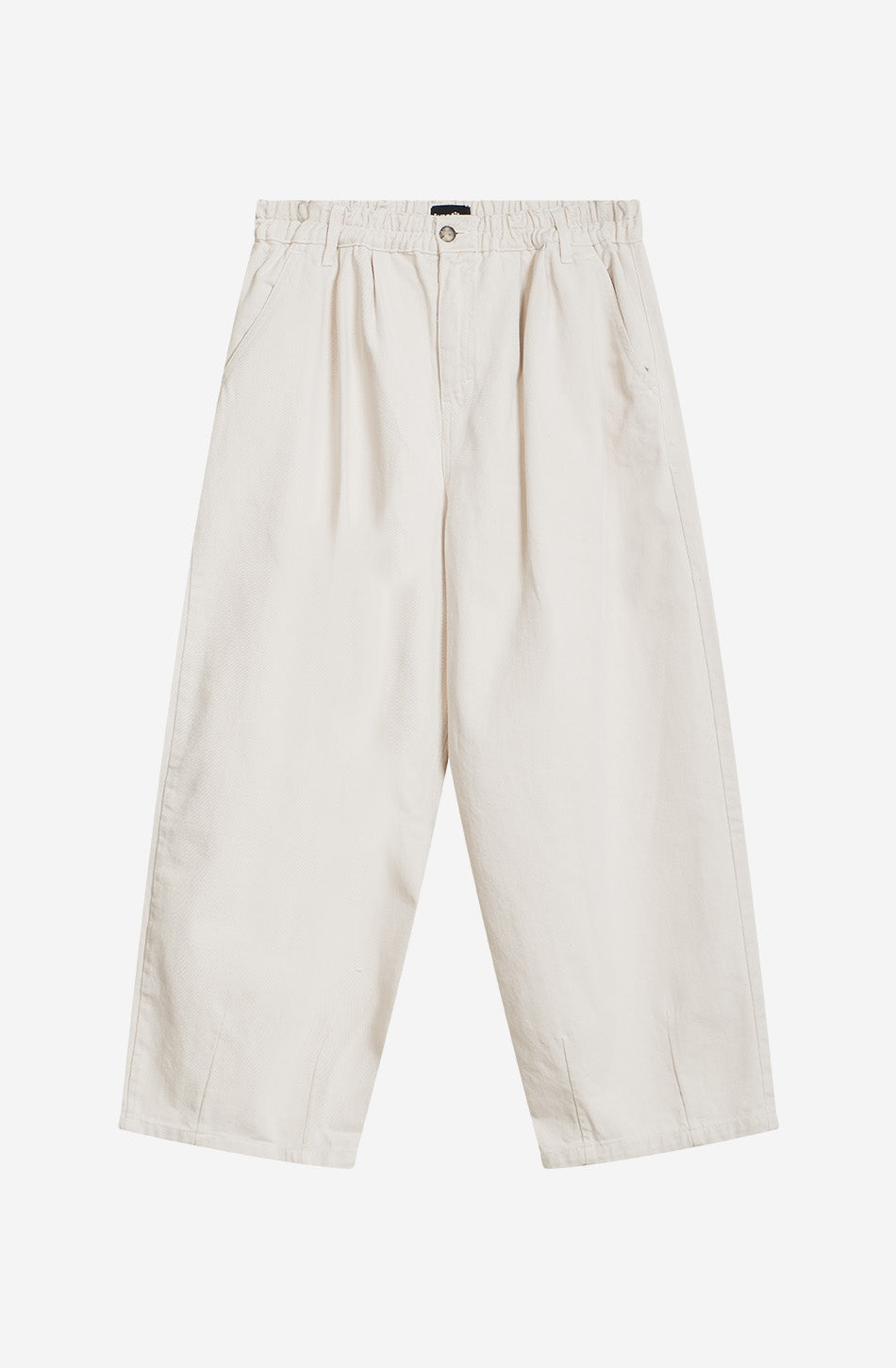Wide Leg Embroidery Camelia Ivory Pants