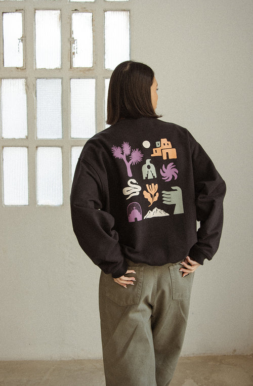 Sudadera Western Elements Multicolor Black