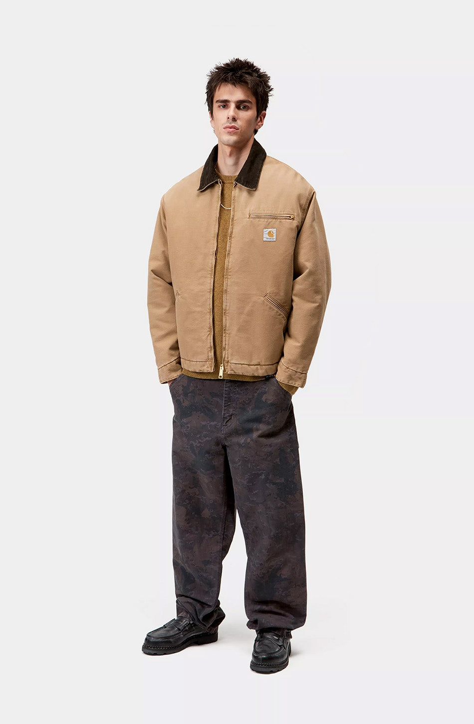 Chaqueta Carhratt WIP OG Detroit Hamilton Brown Tobacco