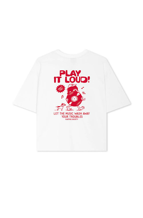 Camiseta Play It Loud Organic Cotton White