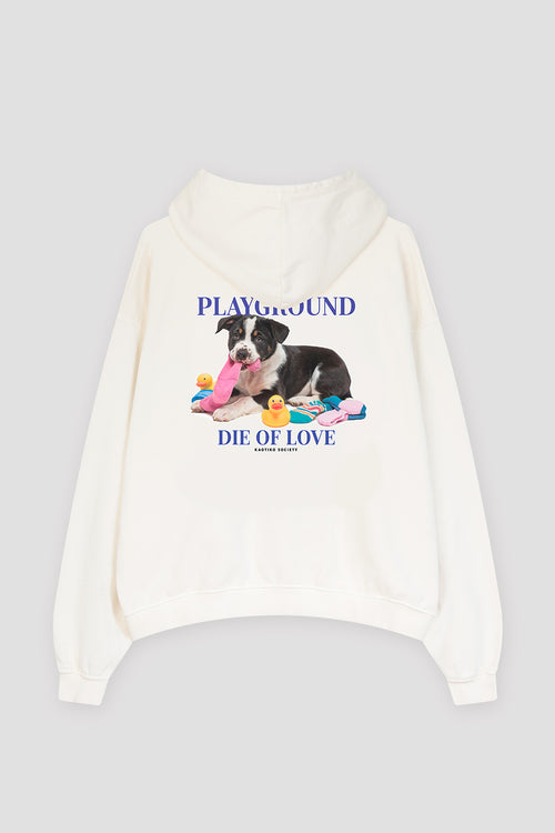 Sudadera Washed Die Of Love Ivory