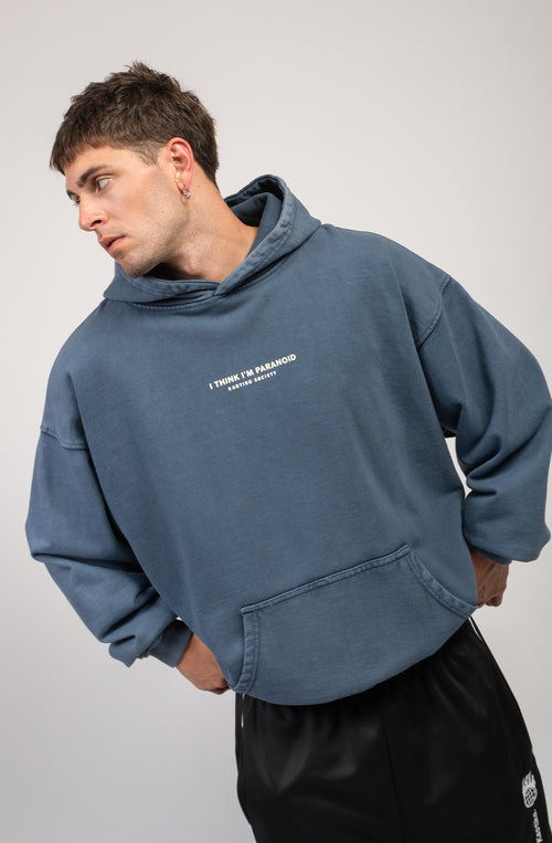 Sudadera Washed I'm Paranoid Blue