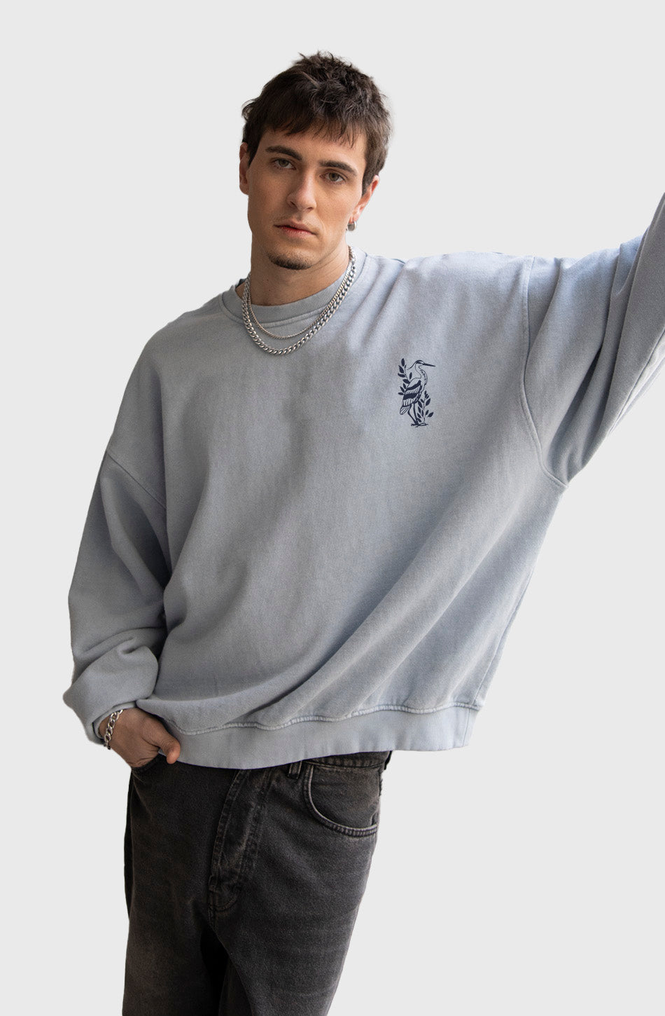 Washed Lotus Steel Sweatshirt