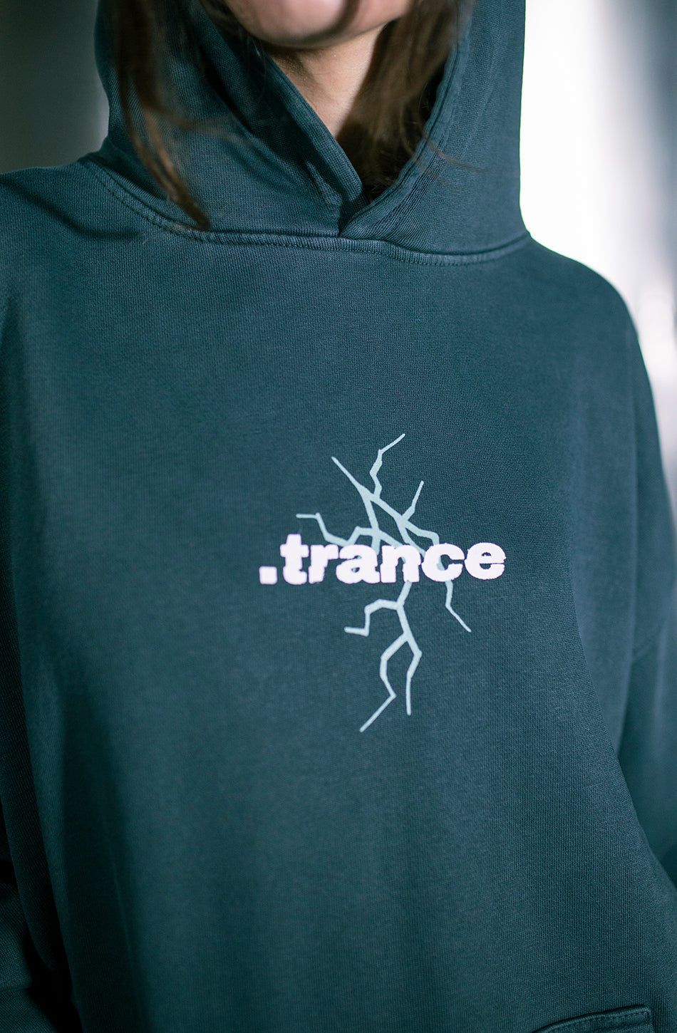 Sudadera Washed Trance Lightning Green