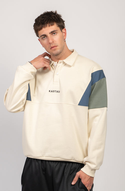 Sudadera Polo Harry Bone/Prusia/Old Green